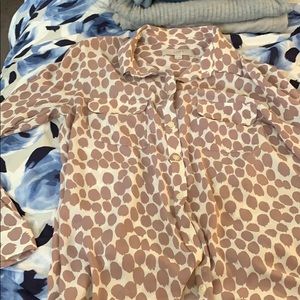 Loft M button down blouse